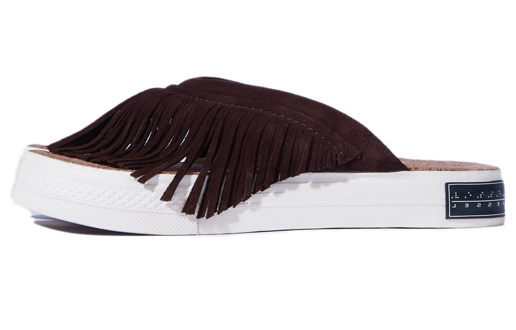 Buy xVESSEL Kasut Gelincir Hujung Rumbai 'Deep Coffee' S23X14Z