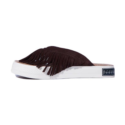 xVESSEL Tassel Toe Slides 'Deep Coffee'