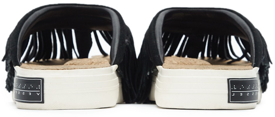 xVESSEL 流苏露趾拖鞋 '时尚前卫分趾黑色' S23X14B Shop xVESSEL 流苏露趾拖鞋 '时尚前卫分趾黑色' S23X14B