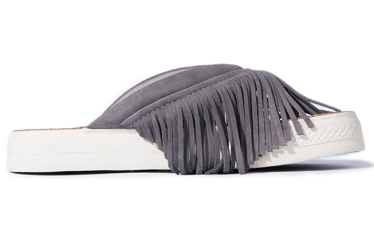 Order xVESSEL 流苏拖鞋 '灰色' S23X14G