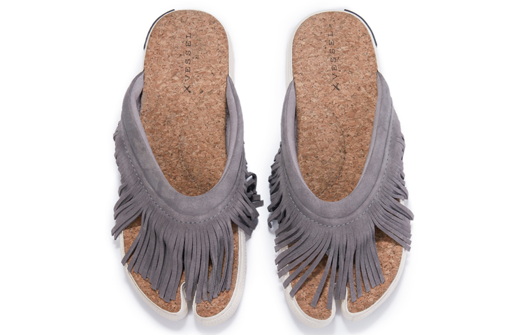 Purchase xVESSEL 流苏拖鞋 '灰色' S23X14G