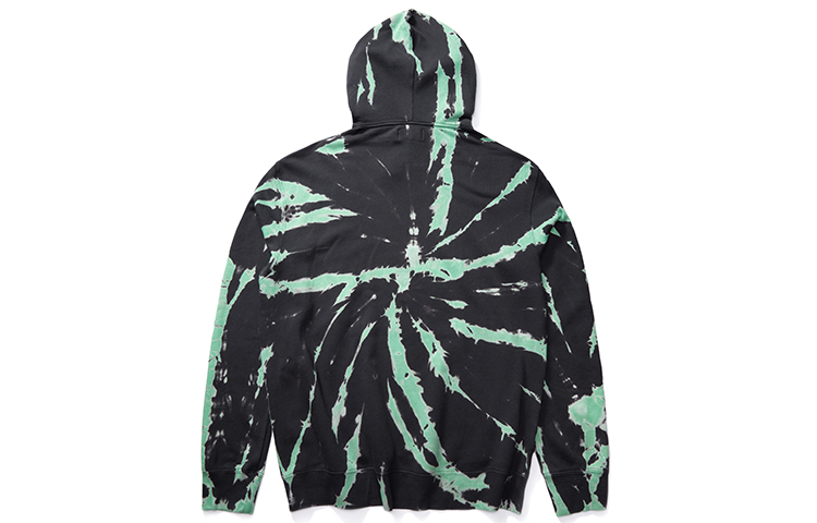 Lookbook xVESSEL タイダイ プルオーバーフーディ ユニセックス グリーン Y20X705G