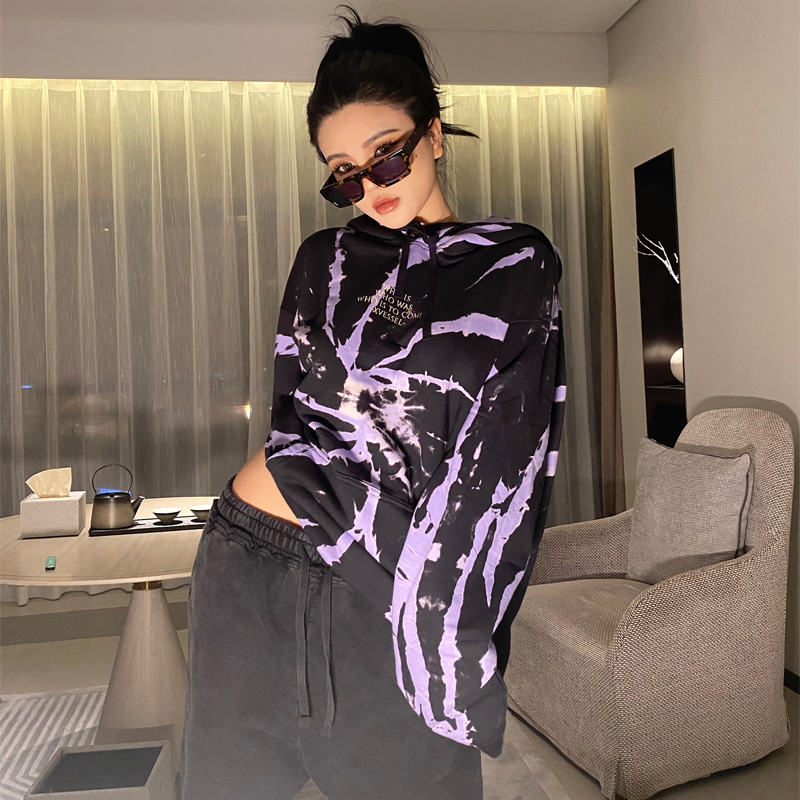 Shop xVESSEL タイダイ プルオーバーフーディ ユニセックス パープル Y20X705P