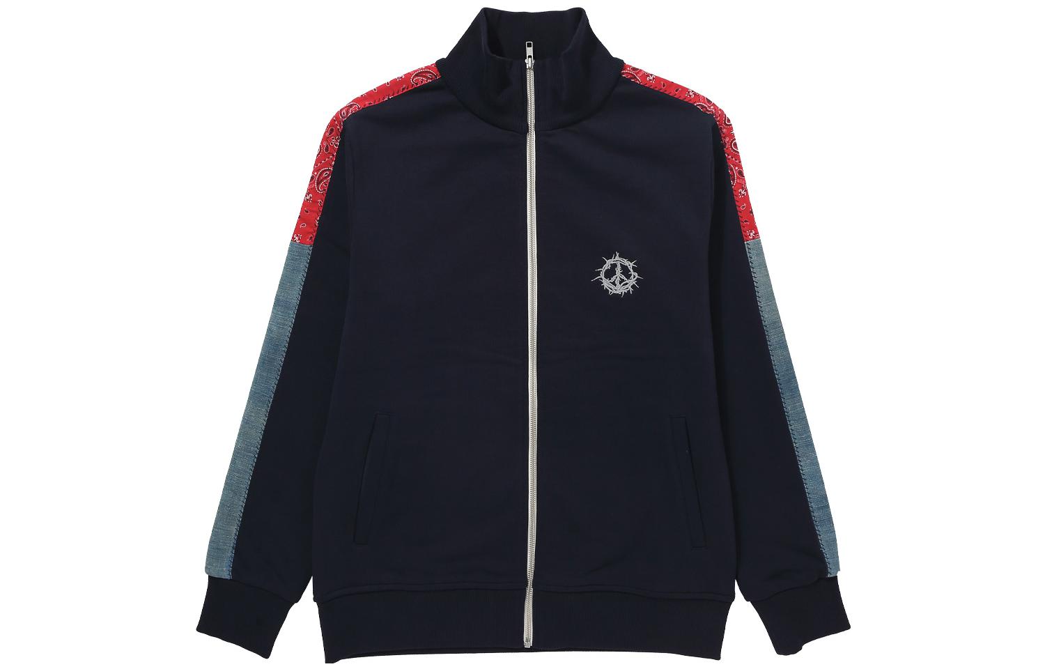 Shop xVESSEL 男女款拼接拉鍊休閒運動外套夾克. Y22X227B