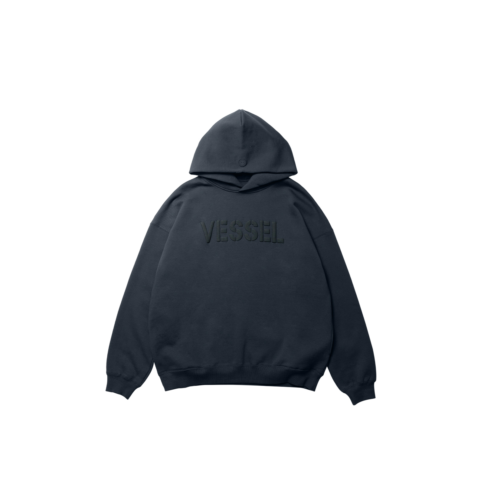 xVESSEL Unisex Oversized Casual Hoodie Black Y23SS720B