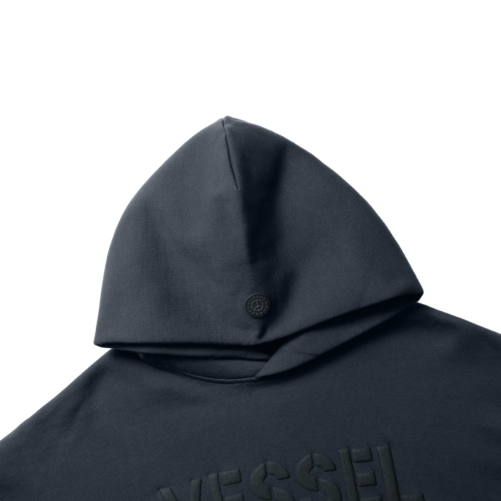 Shop xVESSEL 男女寬鬆休閒連帽衫 黑色 Y23SS720B