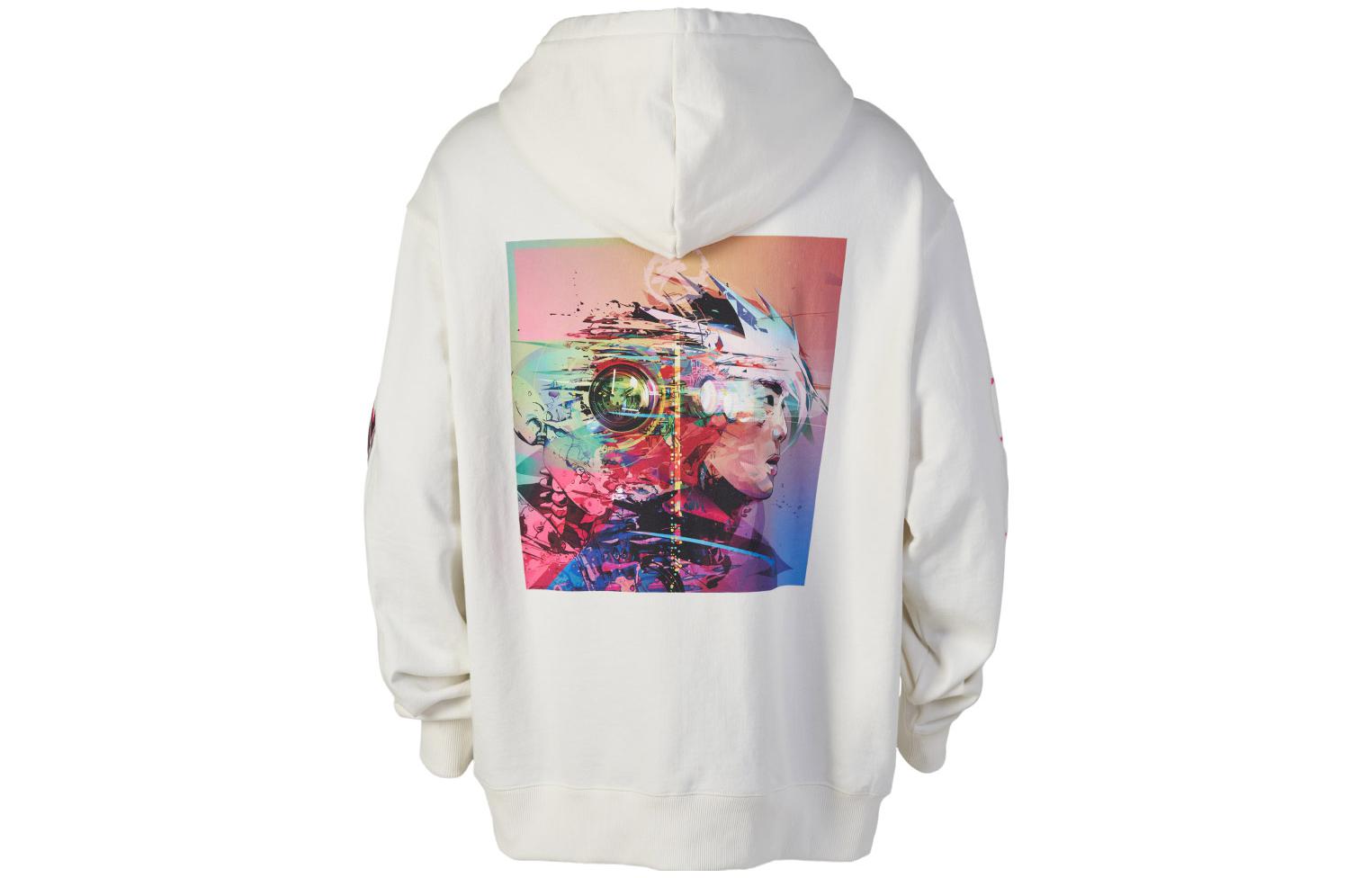 Lookbook xVESSEL Van Ness アルバム ロゴ プリント ホワイト フーディー ユニセックス カップル用 Y23X621W