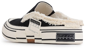 xVESSEL G.O.P. 黑色無鞋帶一腳蹬半拖硫化 低筒 帆布鞋 男女兩用 黑色 Shop xVESSEL G.O.P. 黑色無鞋帶一腳蹬半拖硫化 低筒 帆布鞋 男女兩用 黑色