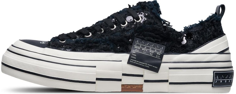 xVESSEL 黑天鵝之曜 長毛絨閃片 低筒 帆布鞋 男女兼用 黑色 七夕限定 Buy xVESSEL 黑天鵝之曜 長毛絨閃片 低筒 帆布鞋 男女兼用 黑色 七夕限定