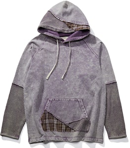 xVESSEL Waffle Plaid Patchwork Hoodie Gaya Retro Uniseks Y21X713P Buy xVESSEL Waffle Plaid Patchwork Hoodie Gaya Retro Uniseks Y21X713P