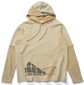 xVESSEL Waffle Plaid Patchwork Hoodie Gaya Retro Uniseks Y21X713P Shop xVESSEL Waffle Plaid Patchwork Hoodie Gaya Retro Uniseks Y21X713P