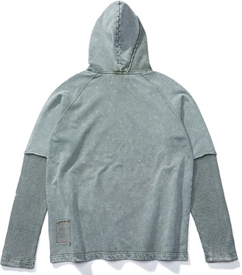 xVESSEL Waffle Plaid Patchwork Hoodie Gaya Retro Uniseks Y21X713P 1