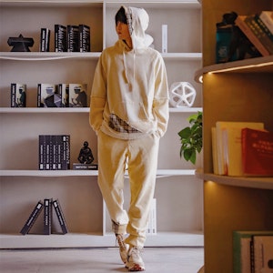 xVESSEL Waffle Plaid Seluar Patchwork Fit Santai Unisex. Y21X720P Details for xVESSEL Waffle Plaid Seluar Patchwork Fit Santai Unisex. Y21X720P