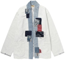 xVESSEL 白色拼接長袍外套 男女通用休閒外套 白色 Y20X613W Order xVESSEL 白色拼接長袍外套 男女通用休閒外套 白色 Y20X613W