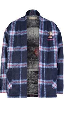 xVESSEL ウージエンハオ チェック柄ローブ ニット 長袖 オーバーサイズ セーター ユニセックス Y23X690B 4