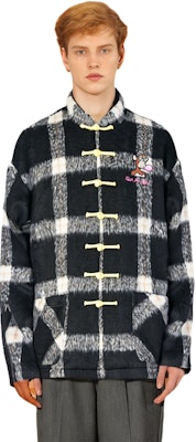 xVESSEL ウージエンハオ チェック柄ローブ ニット 長袖 オーバーサイズ セーター ユニセックス Y23X690B 8