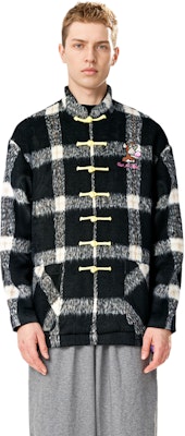 xVESSEL ウージエンハオ チェック柄ローブ ニット 長袖 オーバーサイズ セーター ユニセックス Y23X690B 11