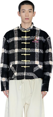 xVESSEL ウージエンハオ チェック柄ローブ ニット 長袖 オーバーサイズ セーター ユニセックス Y23X690B 14