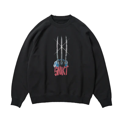 xVESSEL MARVEL Collaboration Letter Print Crewneck T-Shirt Unisex Black. Y23X6107B