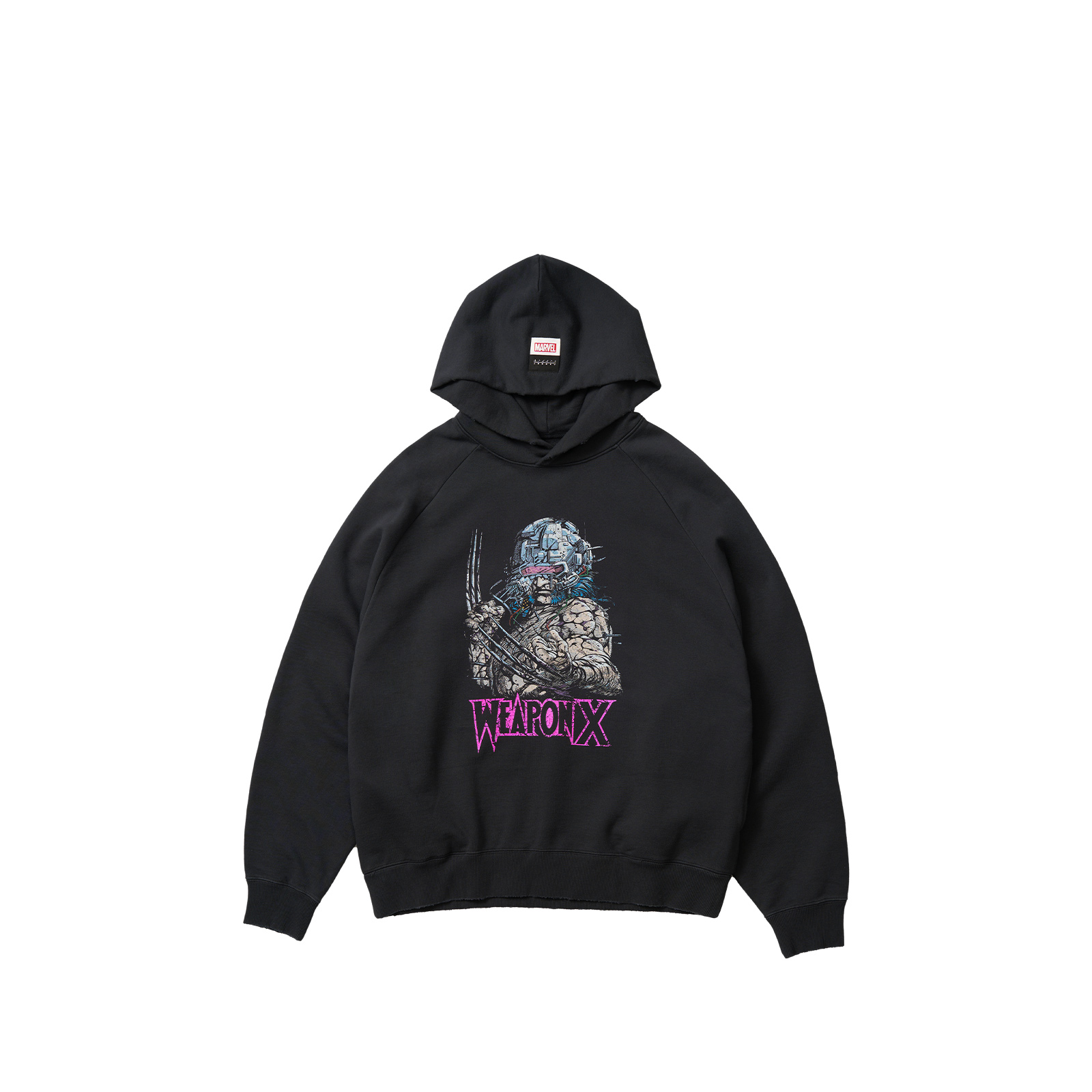 Order xVESSEL x MARVEL 漫威聯名黑色漫畫印花連帽上衣 男女款 Y23X6108B