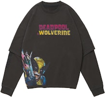 xVESSEL x MARVEL Deadpool Long-Sleeve Crewneck T-Shirt Unisex Black Edition Y24MV901 xVESSEL x MARVEL Deadpool Long-Sleeve Crewneck T-Shirt Unisex Black Edition Y24MV901