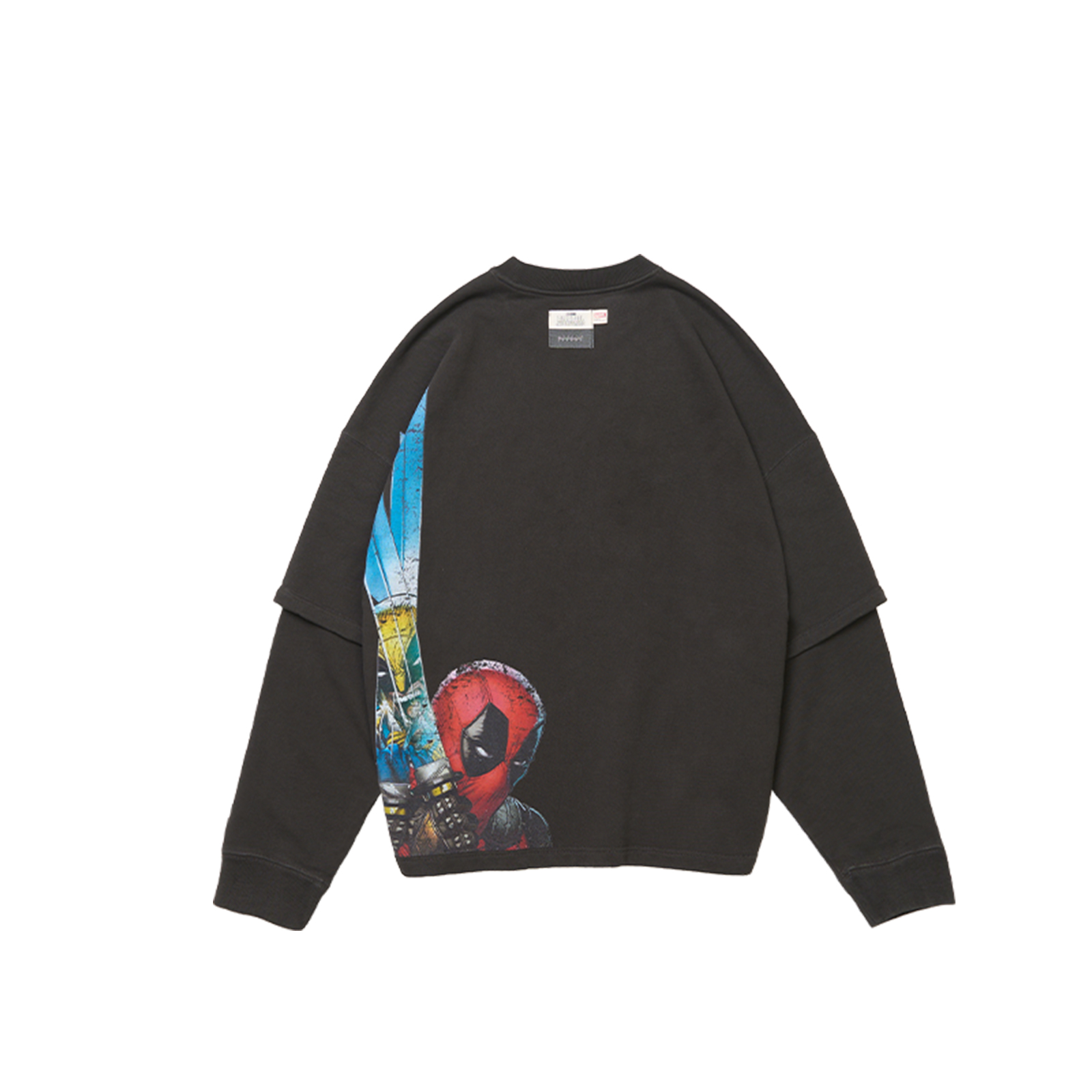 Lookbook xVESSEL x MARVEL 死侍長袖圓領T恤 男女款 黑色特別版 Y24MV901
