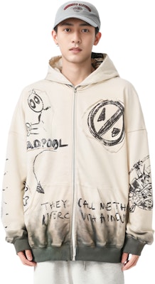 xVESSEL x MARVEL Deadpool Hoodie Putih Unisex Kasual Fashion. Y24MV769 Shop xVESSEL x MARVEL Deadpool Hoodie Putih Unisex Kasual Fashion. Y24MV769