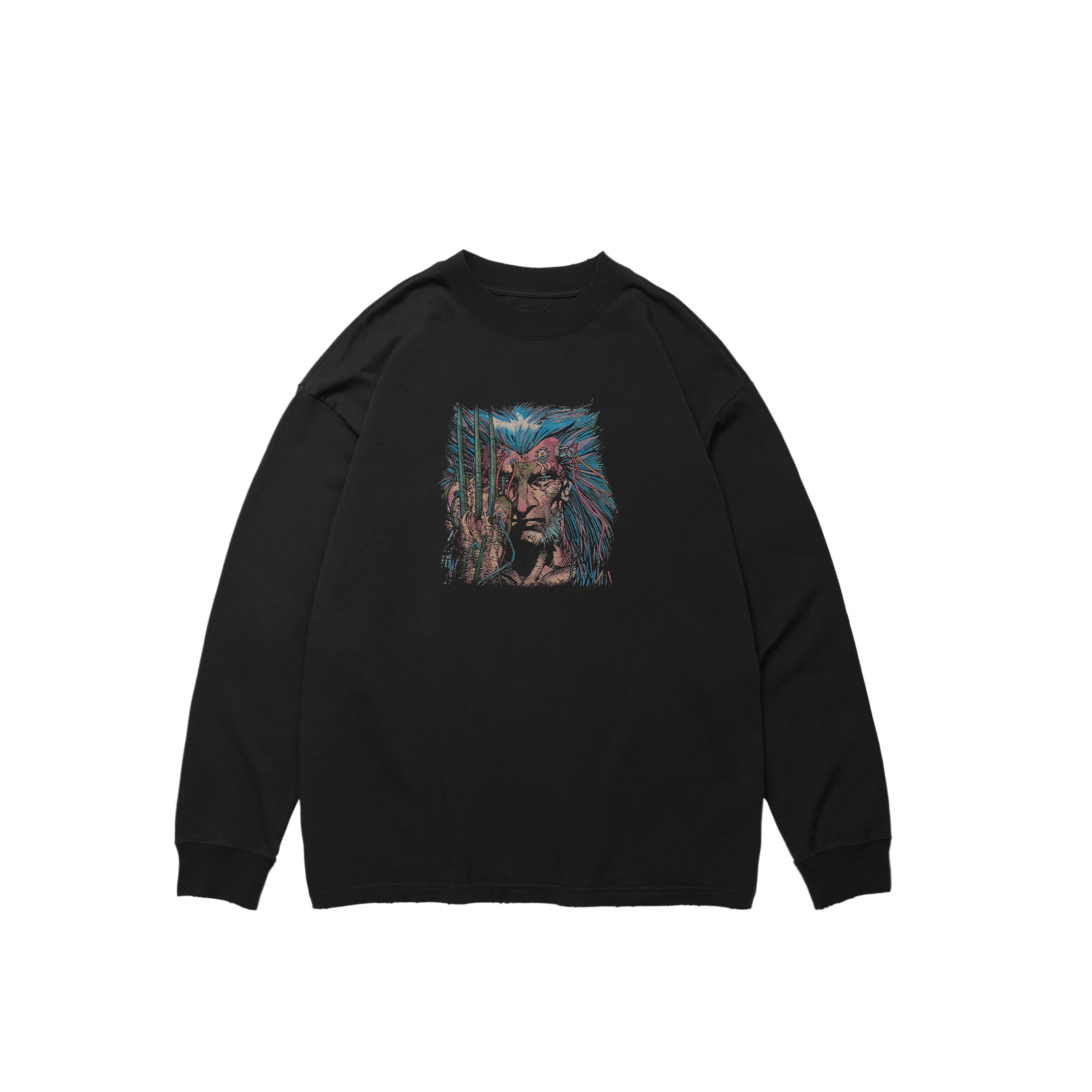 xVESSEL x MARVEL Wolverine Graphic Crewneck Sweatshirt Unisex Black Y23X6110B3