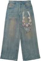 xVESSEL x MARVEL Wolverine Graphic Denim Pants Unisex Light Blue Y23X6118B xVESSEL x MARVEL Wolverine Graphic Denim Pants Unisex Light Blue Y23X6118B