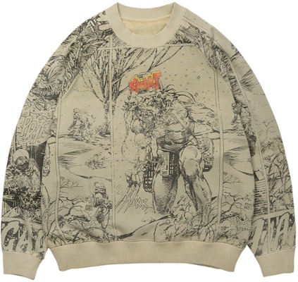 xVESSEL x MARVEL 金鋼狼印花卡其色中性衛衣 Y23X6120B Buy xVESSEL x MARVEL 金鋼狼印花卡其色中性衛衣 Y23X6120B