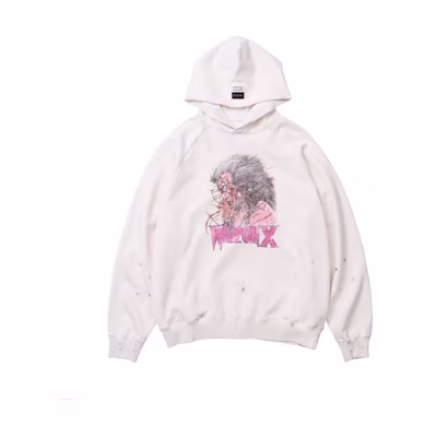 xVESSEL MARVEL Wolverine Print Hoodie White Unisex Casual Wear Y23X6109W