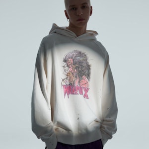 xVESSEL x 마블 울버린 프린트 후디 화이트 유니섹스 캐주얼웨어 Y23X6109W Shop xVESSEL x 마블 울버린 프린트 후디 화이트 유니섹스 캐주얼웨어 Y23X6109W