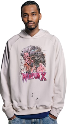 xVESSEL x MARVEL 金鋼狼印花白色連帽衫 男女休閒穿搭 Y23X6109W Cheap xVESSEL x MARVEL 金鋼狼印花白色連帽衫 男女休閒穿搭 Y23X6109W