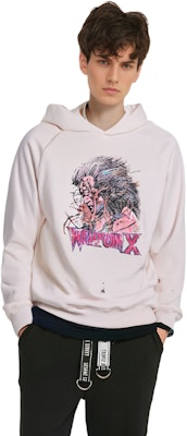 xVESSEL x MARVEL 金鋼狼印花白色連帽衫 男女休閒穿搭 Y23X6109W 1