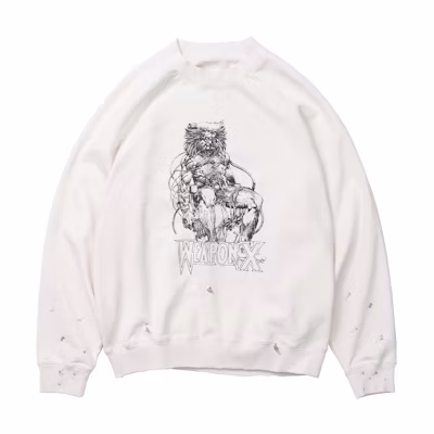xVESSEL MARVEL X-Men Wolverine Graphic Crewneck Sweatshirt White Unisex Y23X6111W