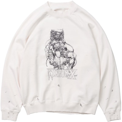 xVESSEL x MARVEL X-Men ウルヴァリン グラフィック クルーネック スウェット 白 男女兼用 Y23X6111W Order xVESSEL x MARVEL X-Men ウルヴァリン グラフィック クルーネック スウェット 白 男女兼用 Y23X6111W