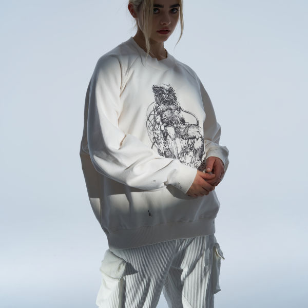 Shop xVESSEL x MARVEL X-Men ウルヴァリン グラフィック クルーネック スウェット 白 男女兼用 Y23X6111W