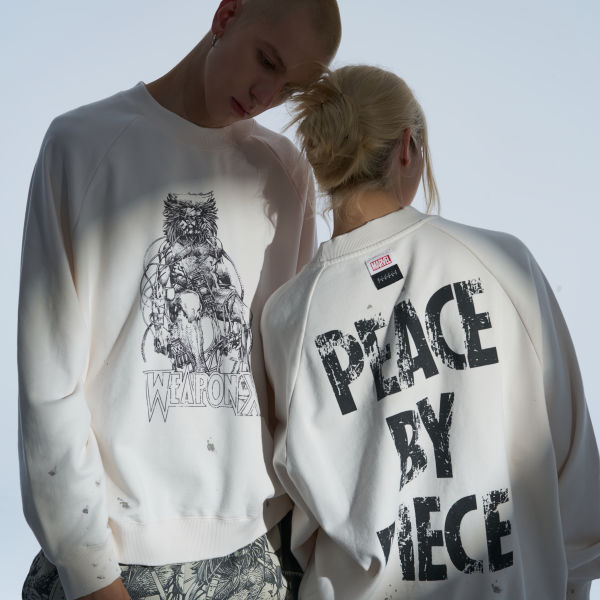 Details for xVESSEL x MARVEL X-Men ウルヴァリン グラフィック クルーネック スウェット 白 男女兼用 Y23X6111W