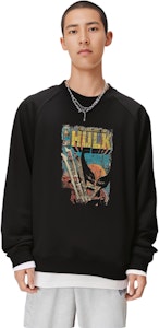 xVESSEL x Marvel X-Men Wolverine vs Hulk Hoodie Hitam Unisex Besar. Y23X6101B 1