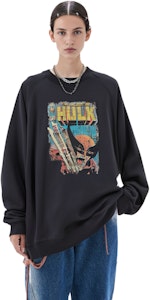 xVESSEL x Marvel X-Men Wolverine vs Hulk Hoodie Hitam Unisex Besar. Y23X6101B 2