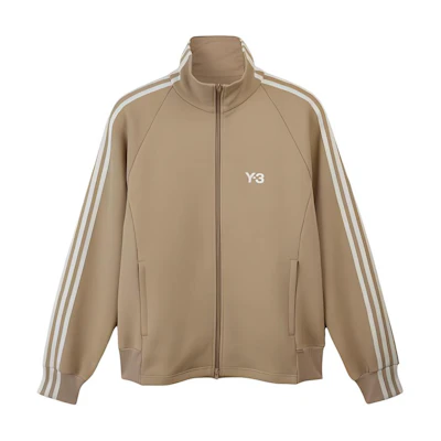 Y-3 3-Stripes Track Top Relaxed Fit Long Sleeve Sweatshirt Khaki Unisex IZ3125