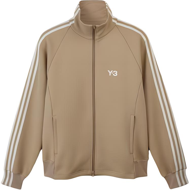 Order Y-3 3-Stripes Track Top Relaxed Fit Long Sleeve Sweatshirt Khaki Unisex IZ3125