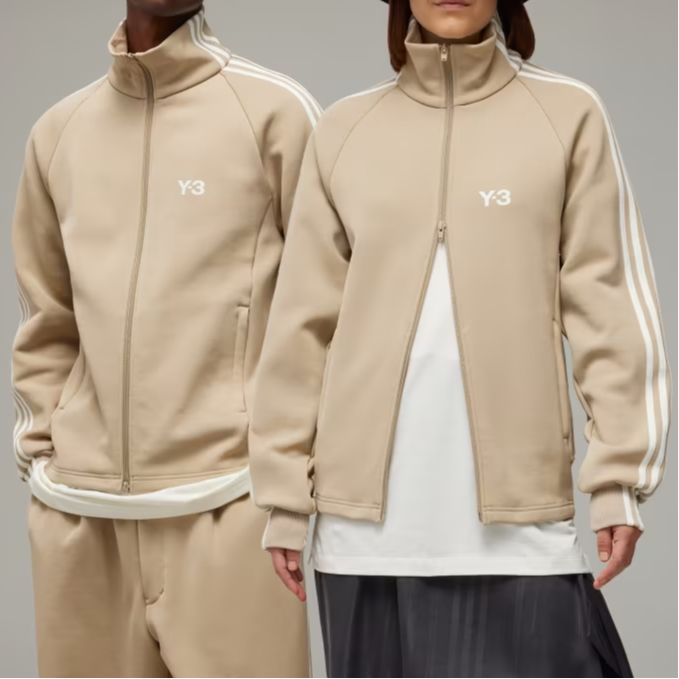 Purchase Y-3 3-Stripes Track Top Relaxed Fit Long Sleeve Sweatshirt Khaki Unisex IZ3125