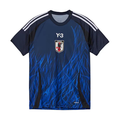 Y-3 × JFA Gradient Design Breathable Short Sleeve Soccer Jersey Blue Mens IU0964