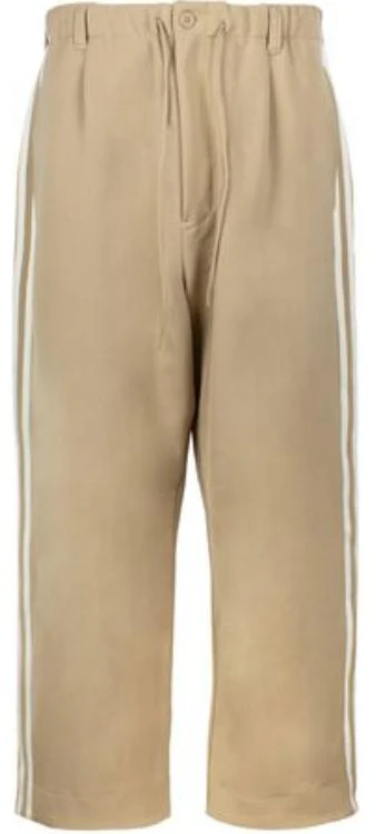 y-3-beige-high-waisted-straight-leg-drawstring-casual-pants-iz-3119