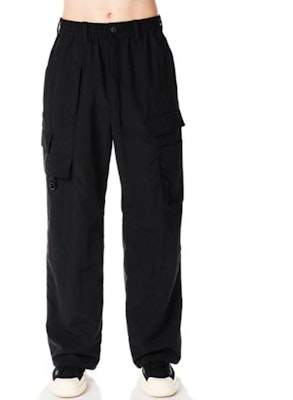 Y-3 Black Casual Loose Fit Utility Drawstring Cargo Pants. H63050 Shop Y-3 Black Casual Loose Fit Utility Drawstring Cargo Pants. H63050