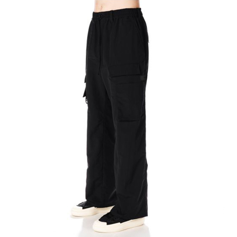 Details for Y-3  Black Casual Loose Fit Utility Drawstring Cargo Pants. H63050