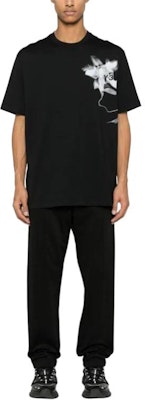 Y-3 ブラック クルーネック グラフィックプリント 半袖 Tシャツ IN4353 Shop Y-3 ブラック クルーネック グラフィックプリント 半袖 Tシャツ IN4353