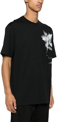 Y-3 ブラック クルーネック グラフィックプリント 半袖 Tシャツ IN4353 Details for Y-3 ブラック クルーネック グラフィックプリント 半袖 Tシャツ IN4353