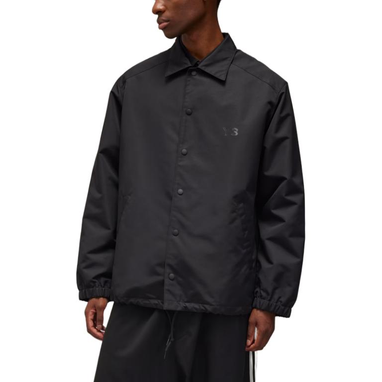 Sizing Y-3  Black Graphic Print Single-Breasted Long Sleeve Jacket IW2473